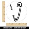 Safety Pin Needle Piercing Fabric Rubber Stamp for Stamping Crafting Planners